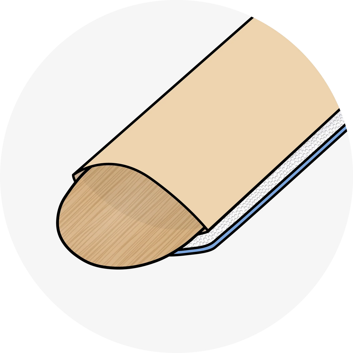 Disposable papmAm files on bases (with foam layer)
