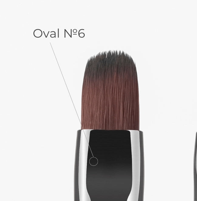 Brush for nail modeling, Oval size 6 image 3