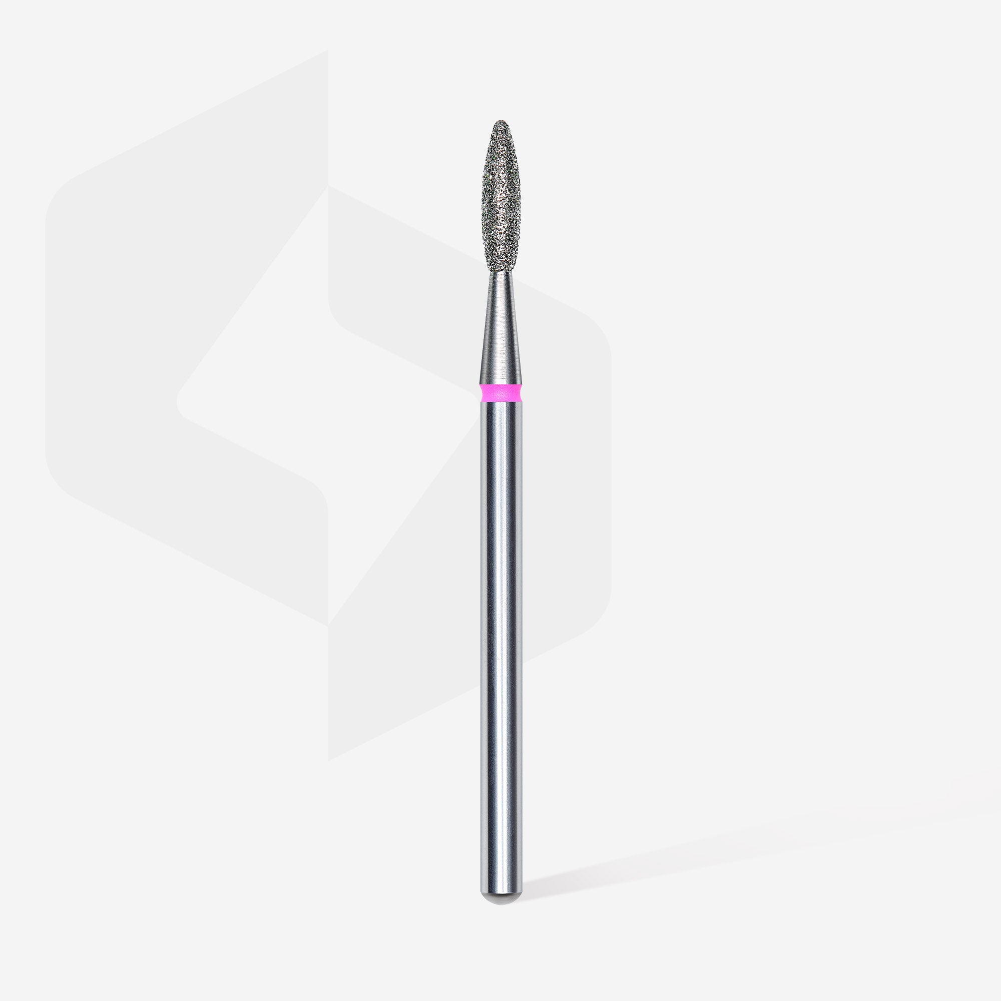 FA10R021/8 Diamond nail drill bit, "flame", red