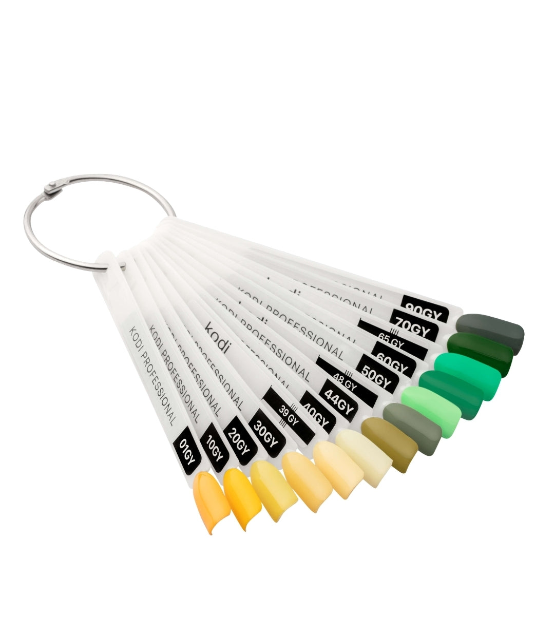 Palette of gel polishes "Green and Yellow " 13 tips image 0