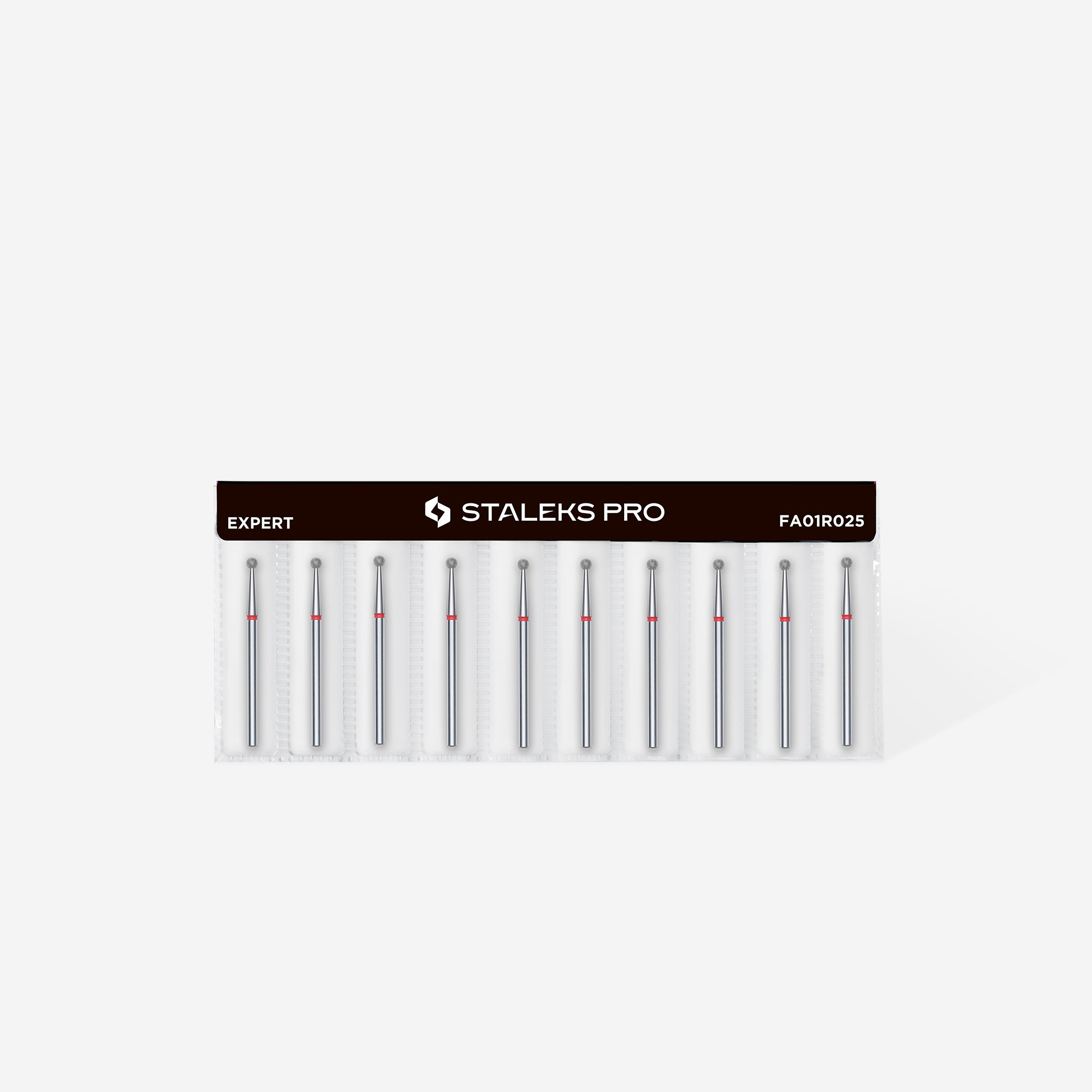 Diamond nail drill bit ball red EXPERT head diameter 2.5 mm