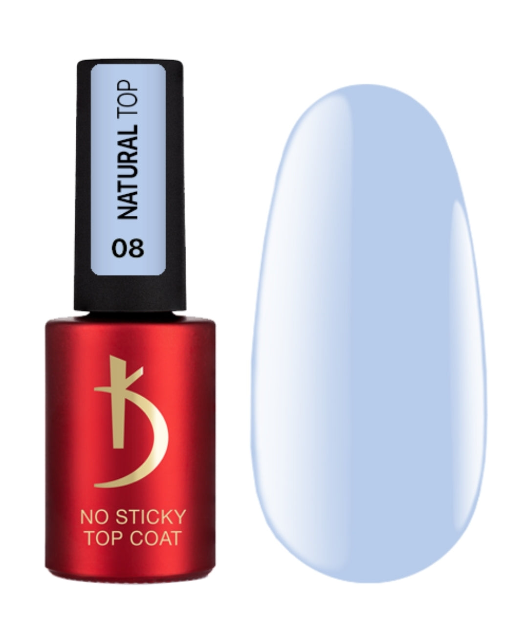 "Natural Top" 08, Top coat without sticky layer, 7 ml image 0