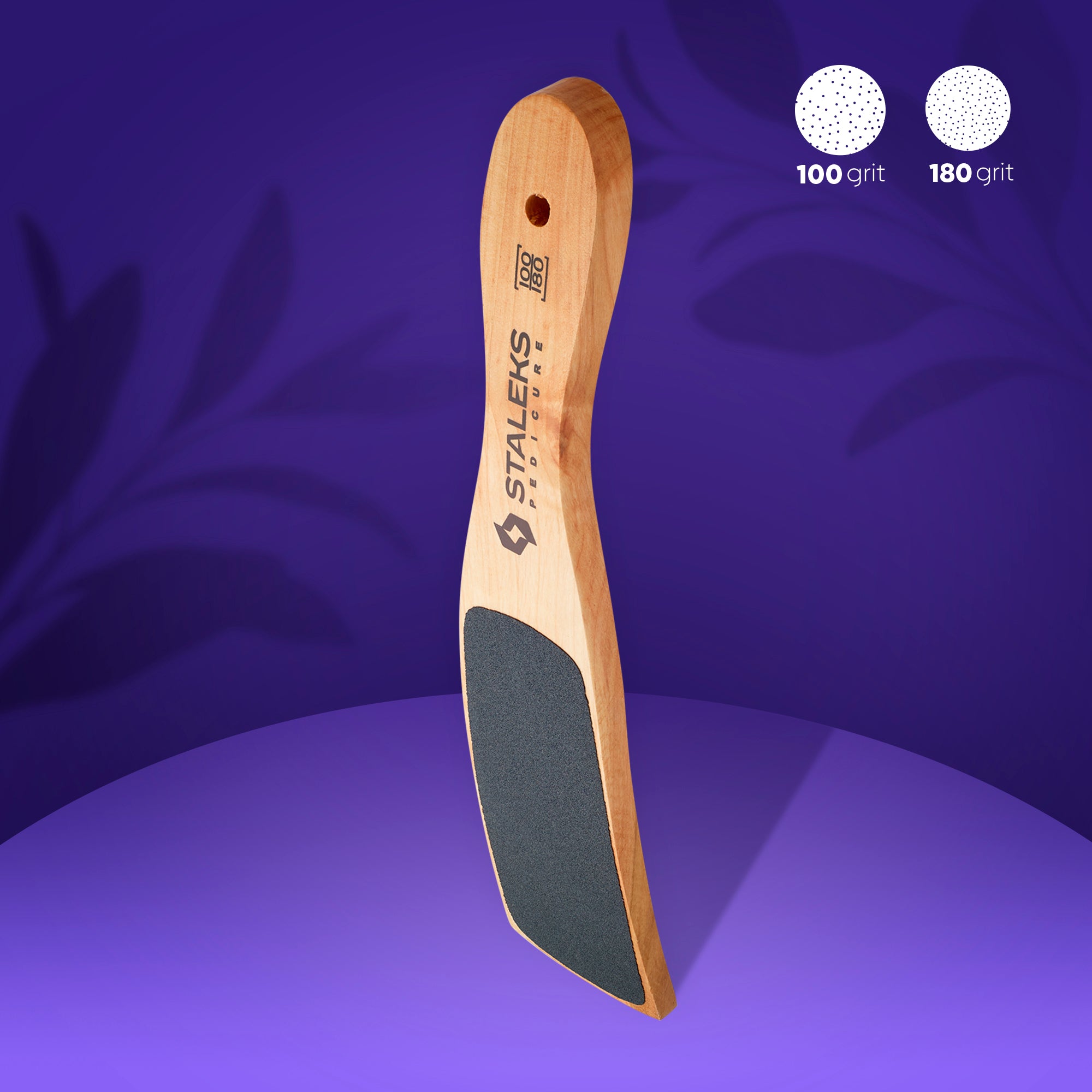 ABC 10/2 Wooden pedicure foot file 100/180 gr