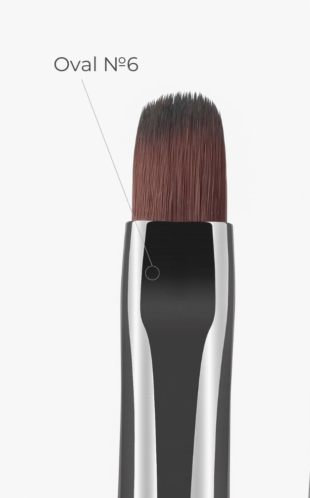 Brush for nail modeling, Oval size 6 image 2