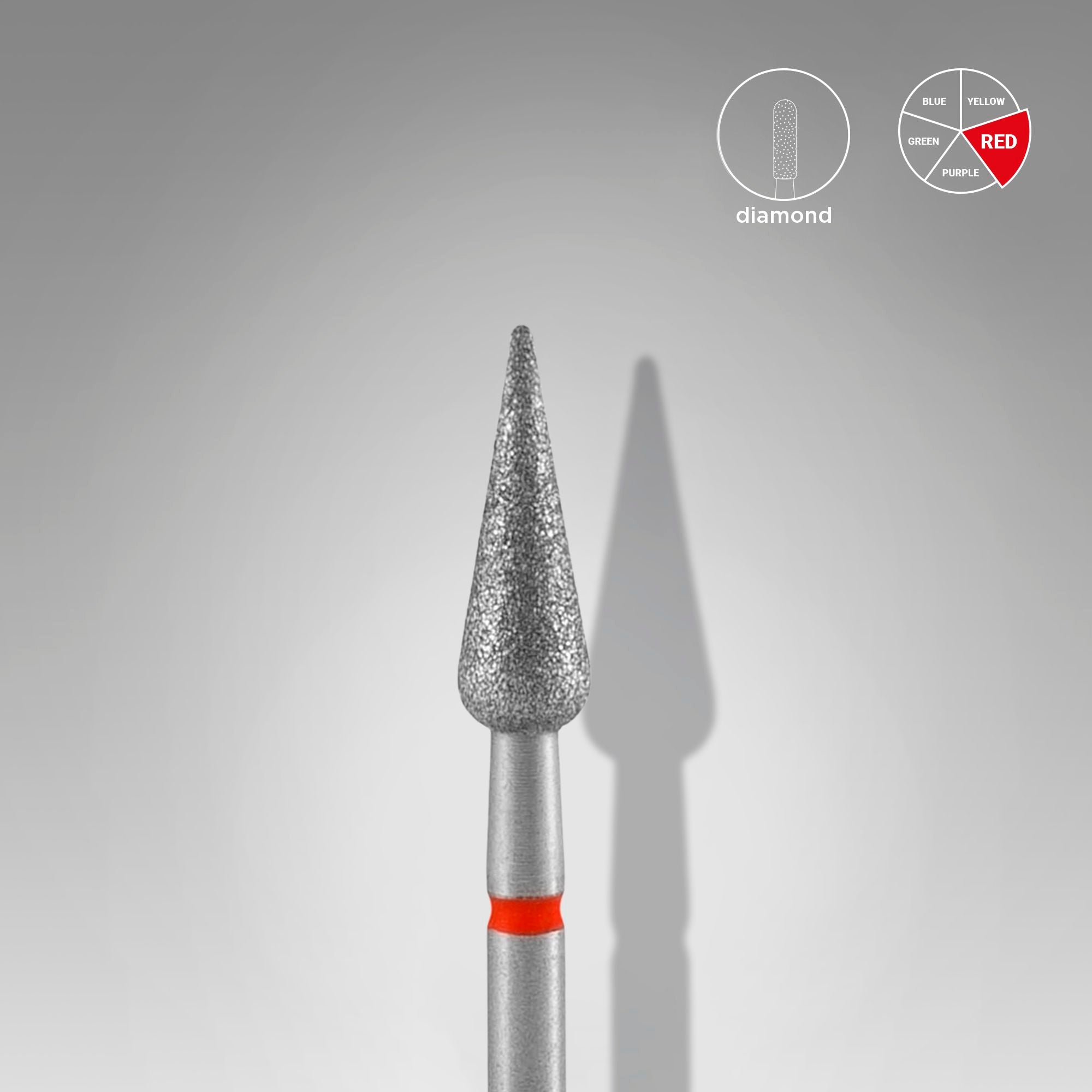 FA100R040/12 Diamond Drill bit pear, red