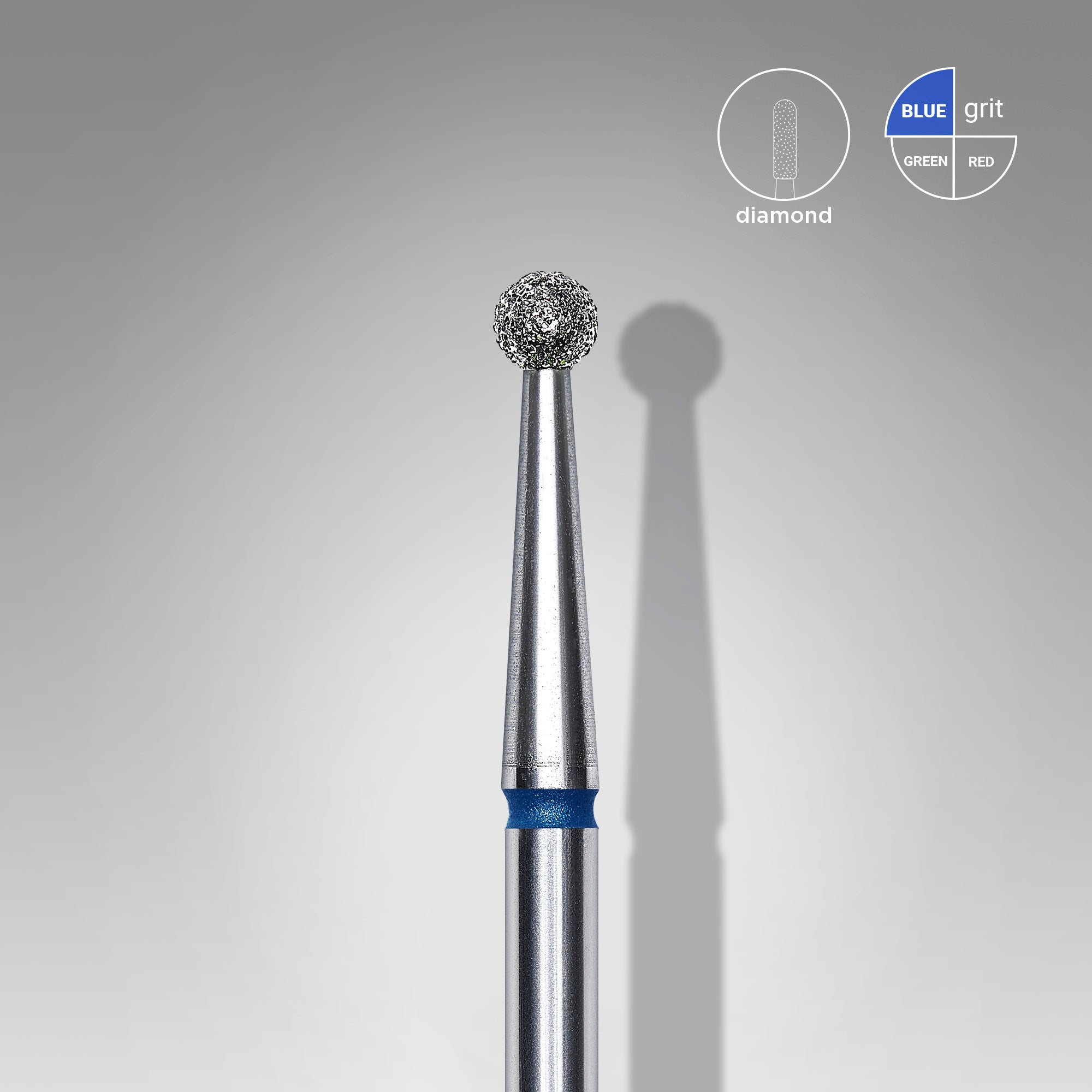 FA01B025 DIAMOND NAIL DRILL BIT, "BALL", BLUE