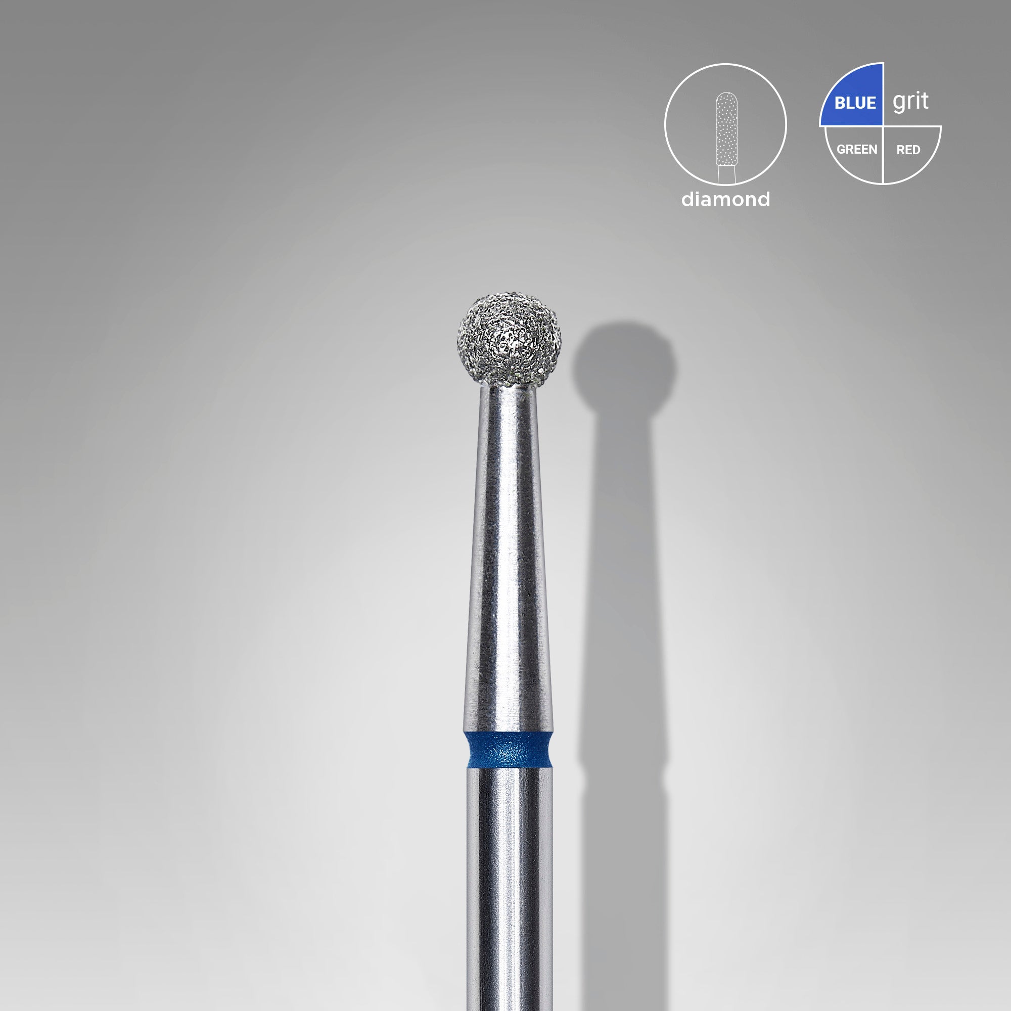 FA01B027 DIAMOND NAIL DRILL BIT, "BALL", BLUE