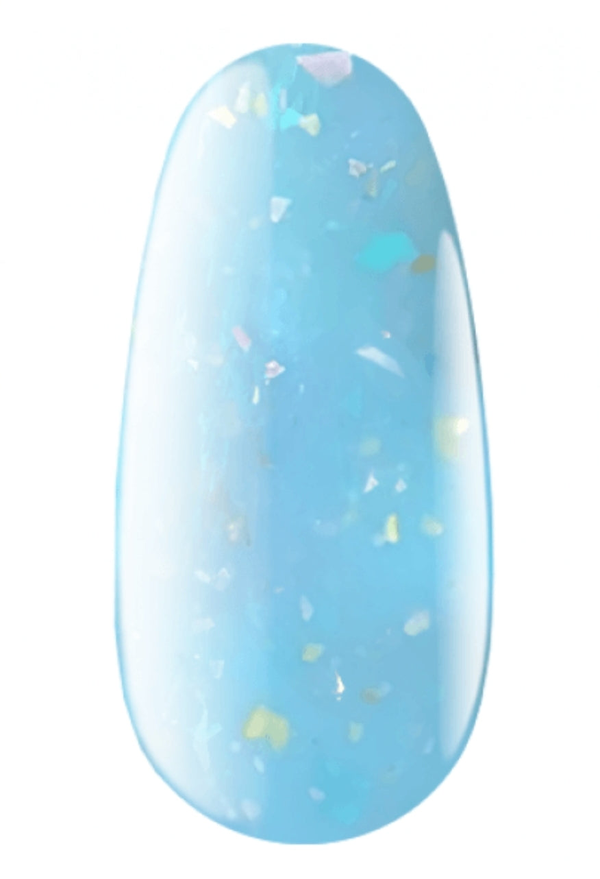 16 Cover Base gel Flake 7 ml, Pastel Blue image 2