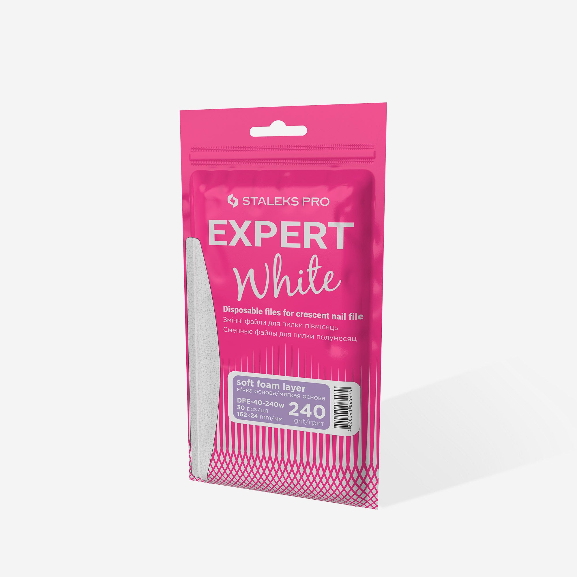 DFE-40-240w White disposable files 30 pcs (soft base)