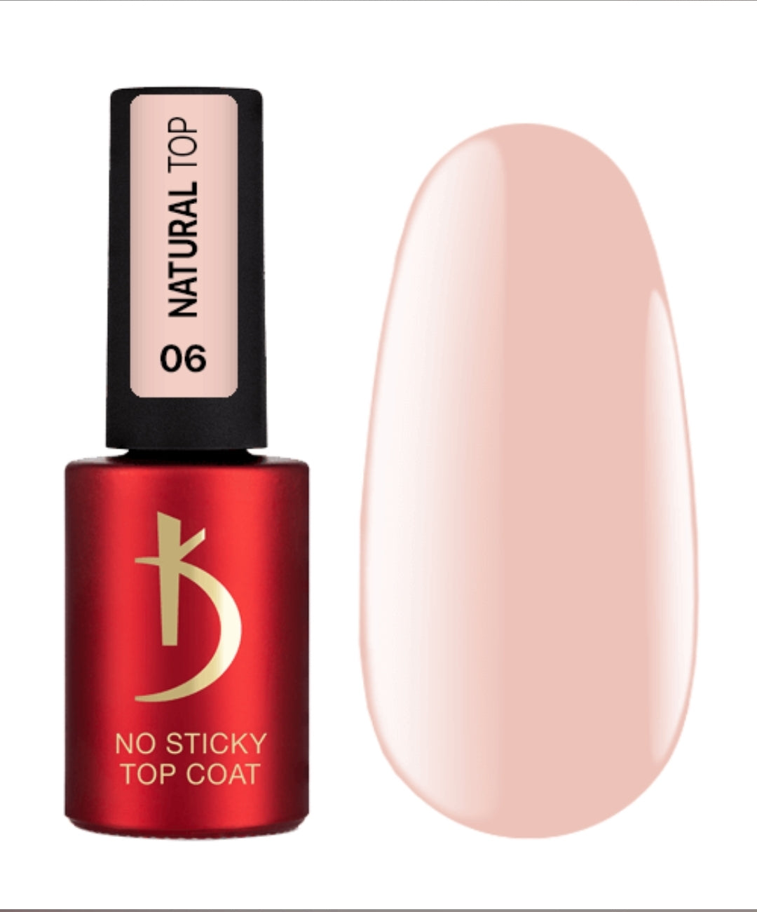 "Natural Top" 06, Top coat without sticky layer, 7 ml image 0