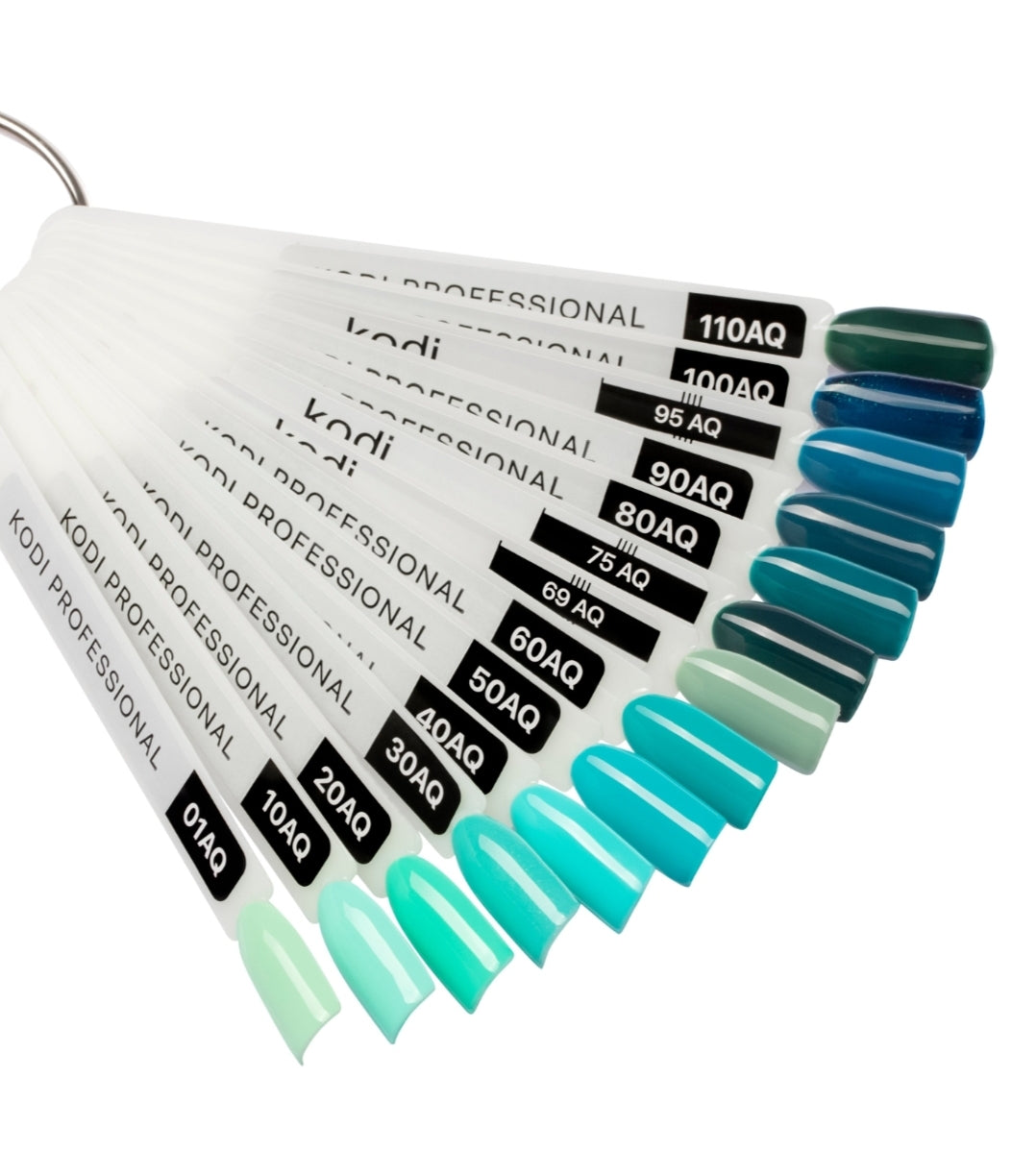 Palette of gel polishes "Aquamarine" 14 tips image 1