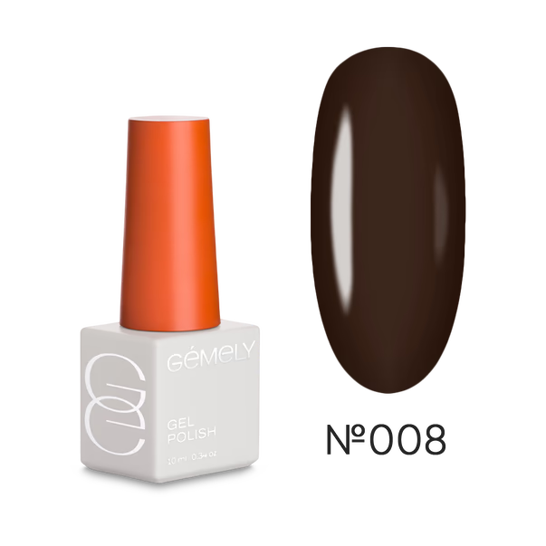 GÉMELY Max Color 008 Black Cocoa Gel Polish 10 ml