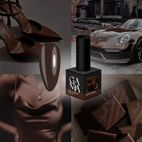 GÉMELY Max Color 008 Black Cocoa Gel Polish 10 ml