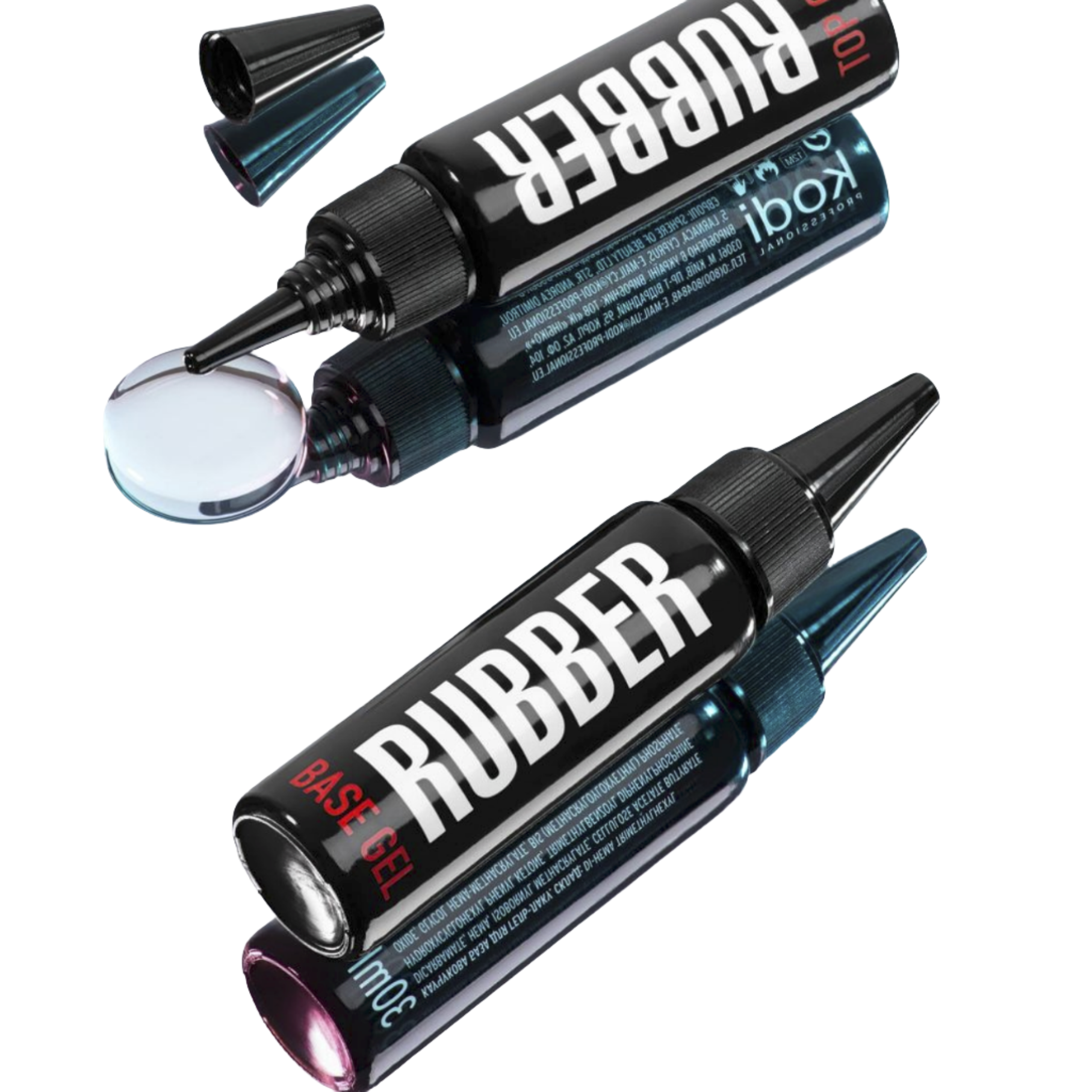 KODI Rubber Base Gel 30 ml bottle held in hand