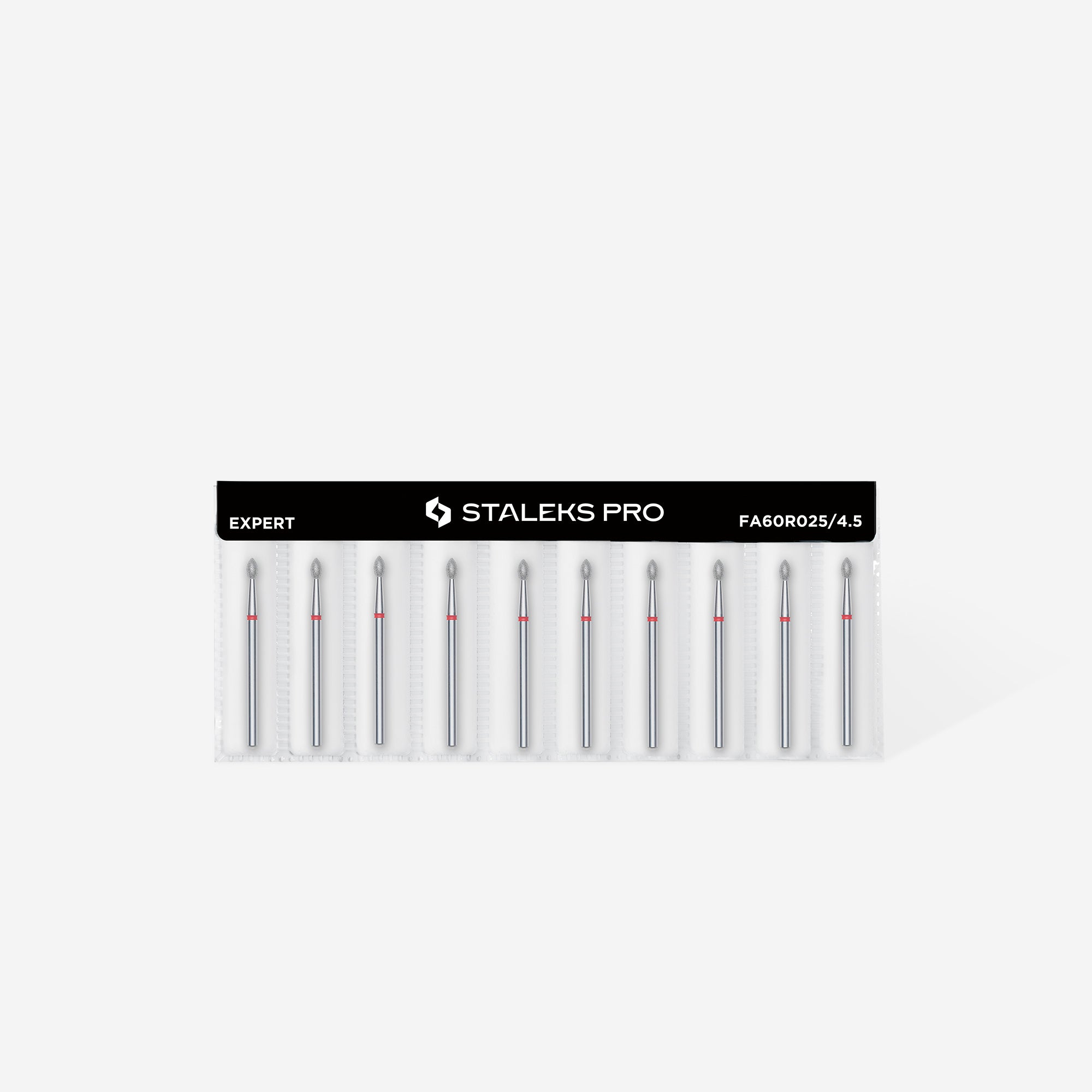 Diamond nail drill bit pointed bud red EXPERT head diameter 2.5 mm / working part 4.5 mm