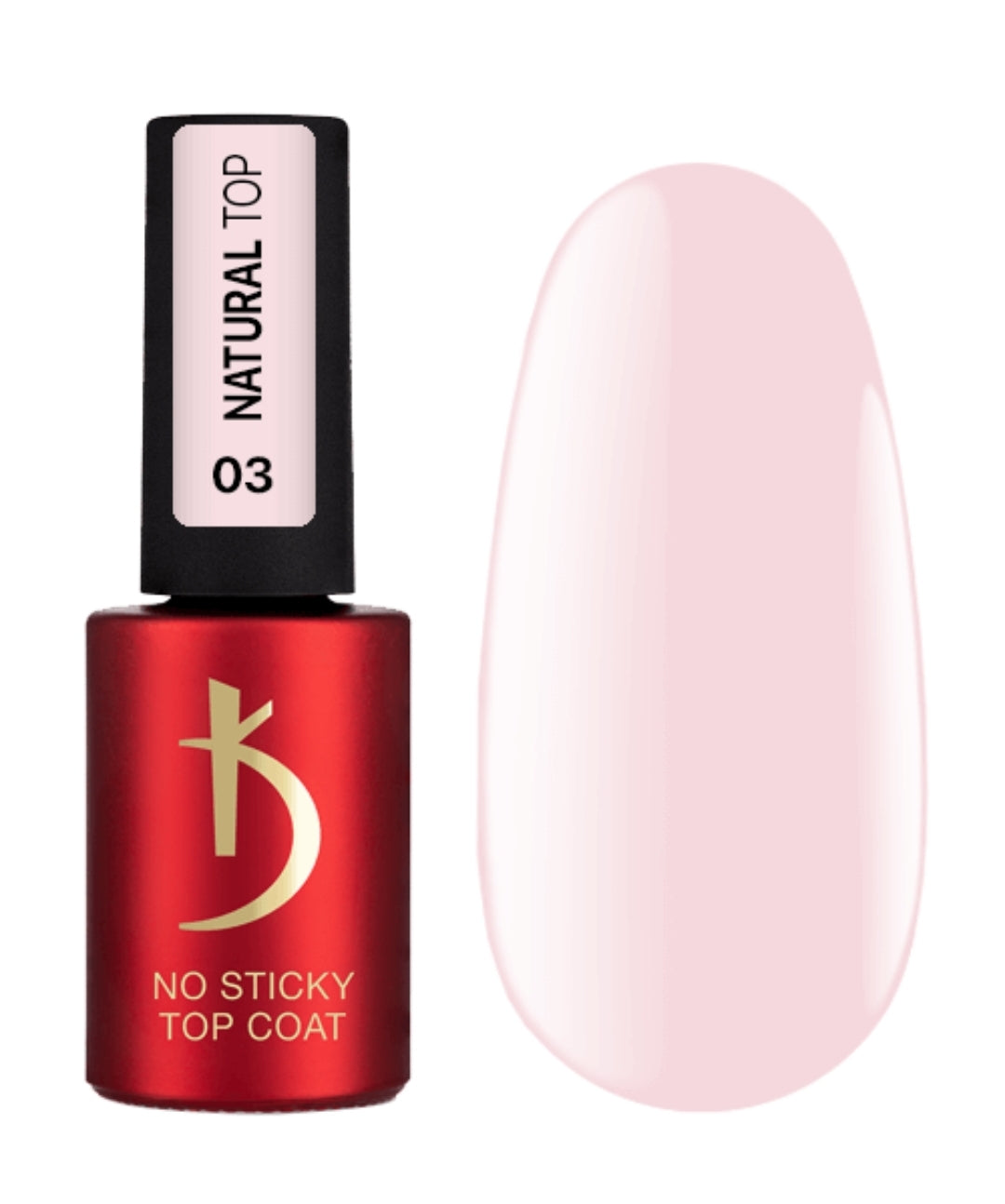 "Natural Top" 03, Top coat without sticky layer, 7 ml image 0