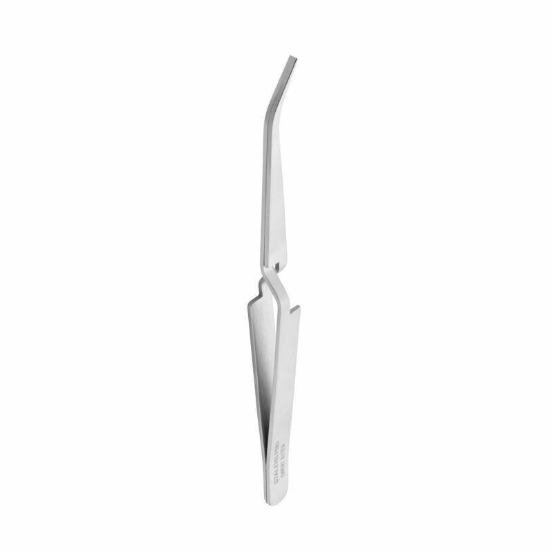 STALEKS PRO TE-31/2 reverse action tweezers for nail art, Expert 31 Type 2, angled tip (view 1)