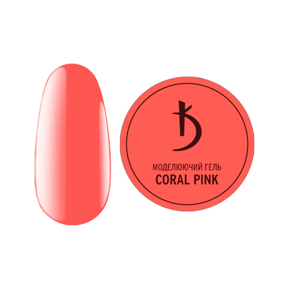 KODI Build It Up Gel "Coral Pink" — colour swatch and jar