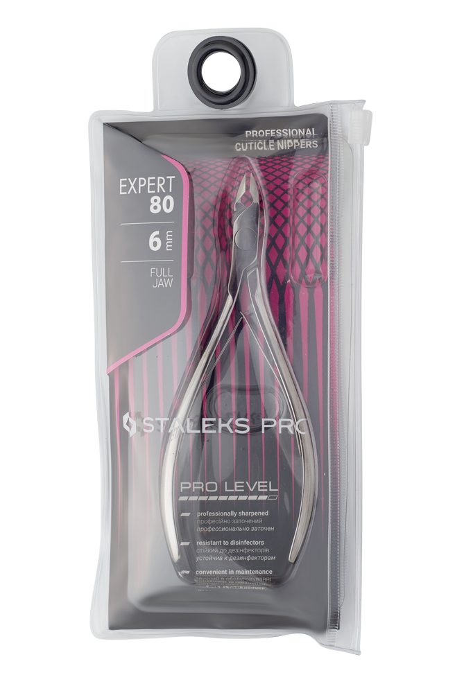 NE-80-6 Professional cuticle nippers Staleks Pro Expert 80, 6 mm