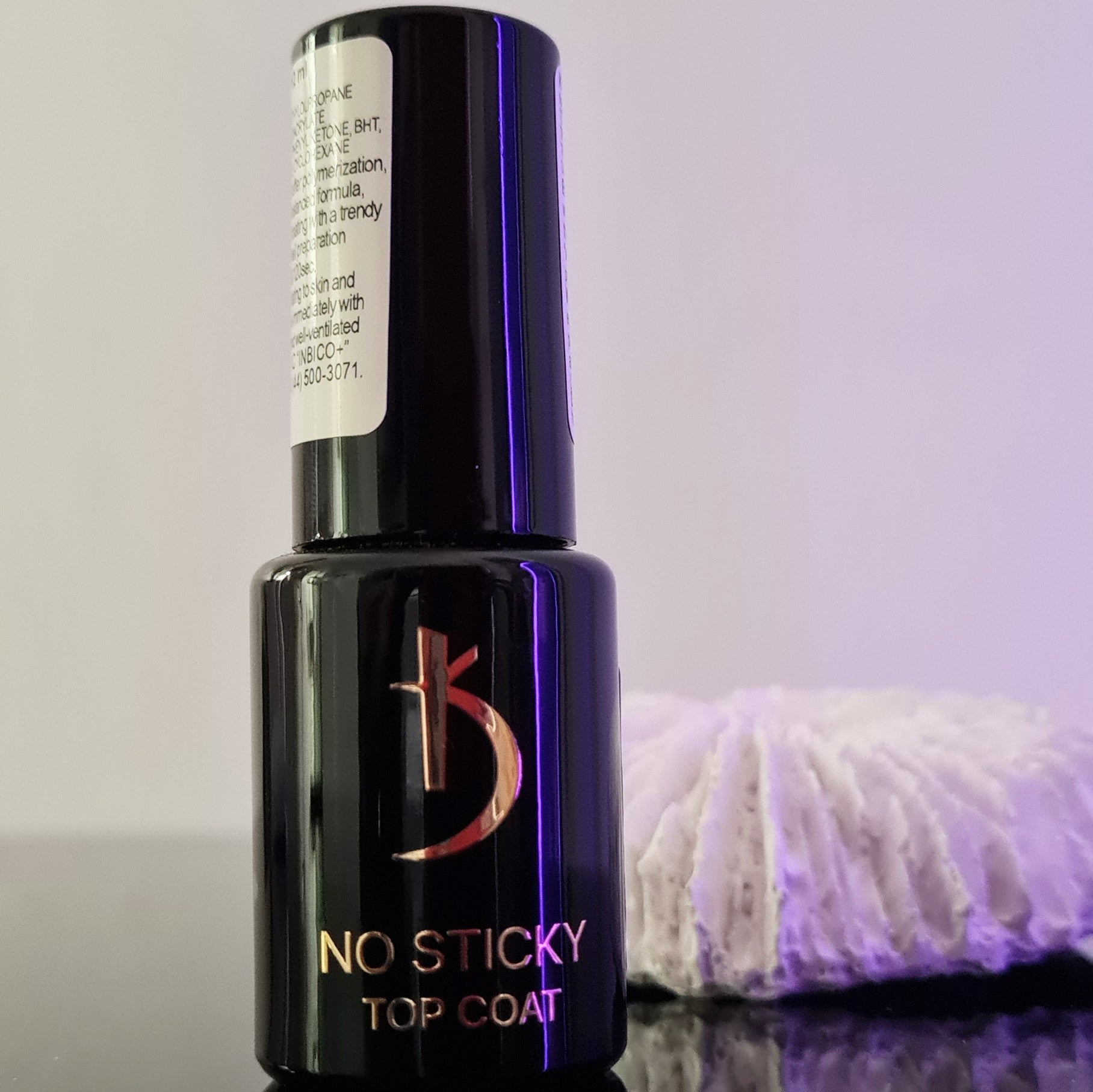 No sticky top coat UV free 12 ml round jar image 2