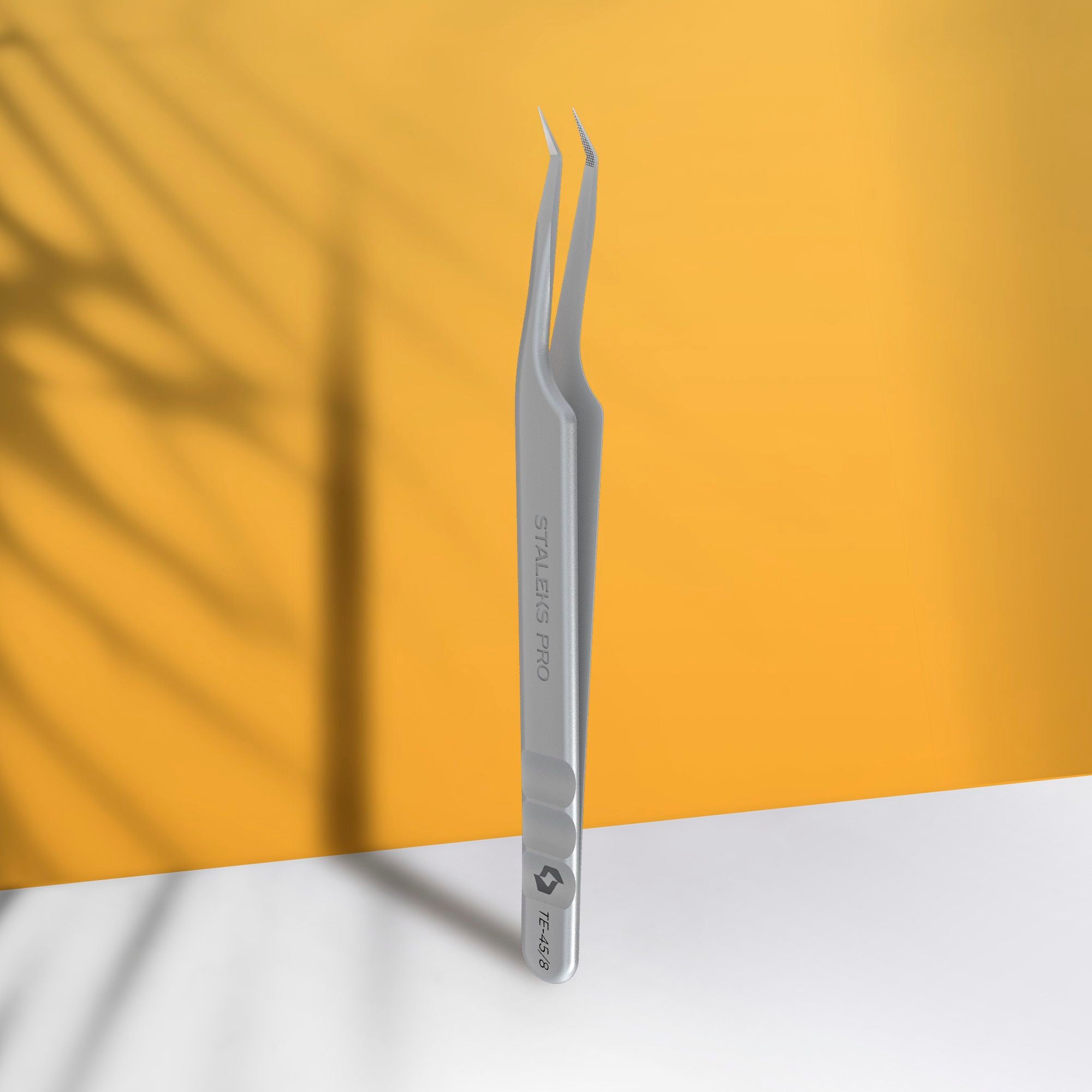 TE-45/8 Prof. eyelash tweezers with fiber tips, mini L