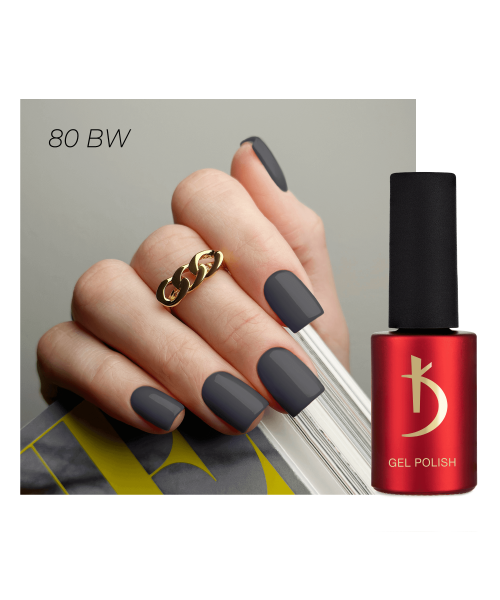 80 BW Gel Polish Black and White 7 ml image 0