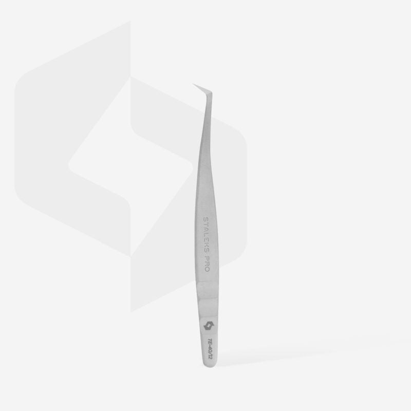 Professional eyelash tweezers EXPERT 40 TYPE 12 (L-shaped, 65′)