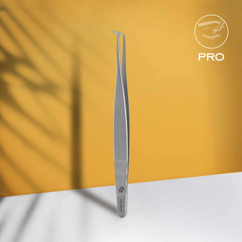 Professional eyelash tweezers EXPERT 40 TYPE 2 (L-shaped, 70′)