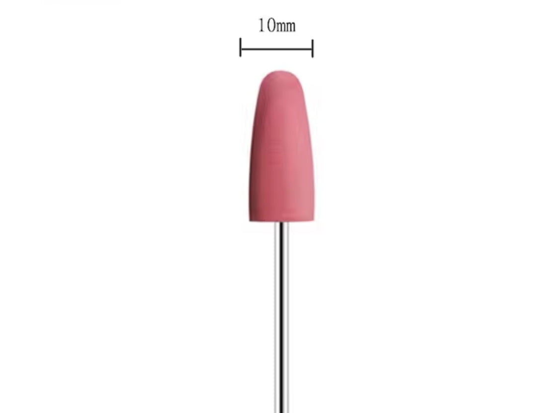 Polishing drill bits for E-file manicure/pedicure, pink, 400 grit, fine