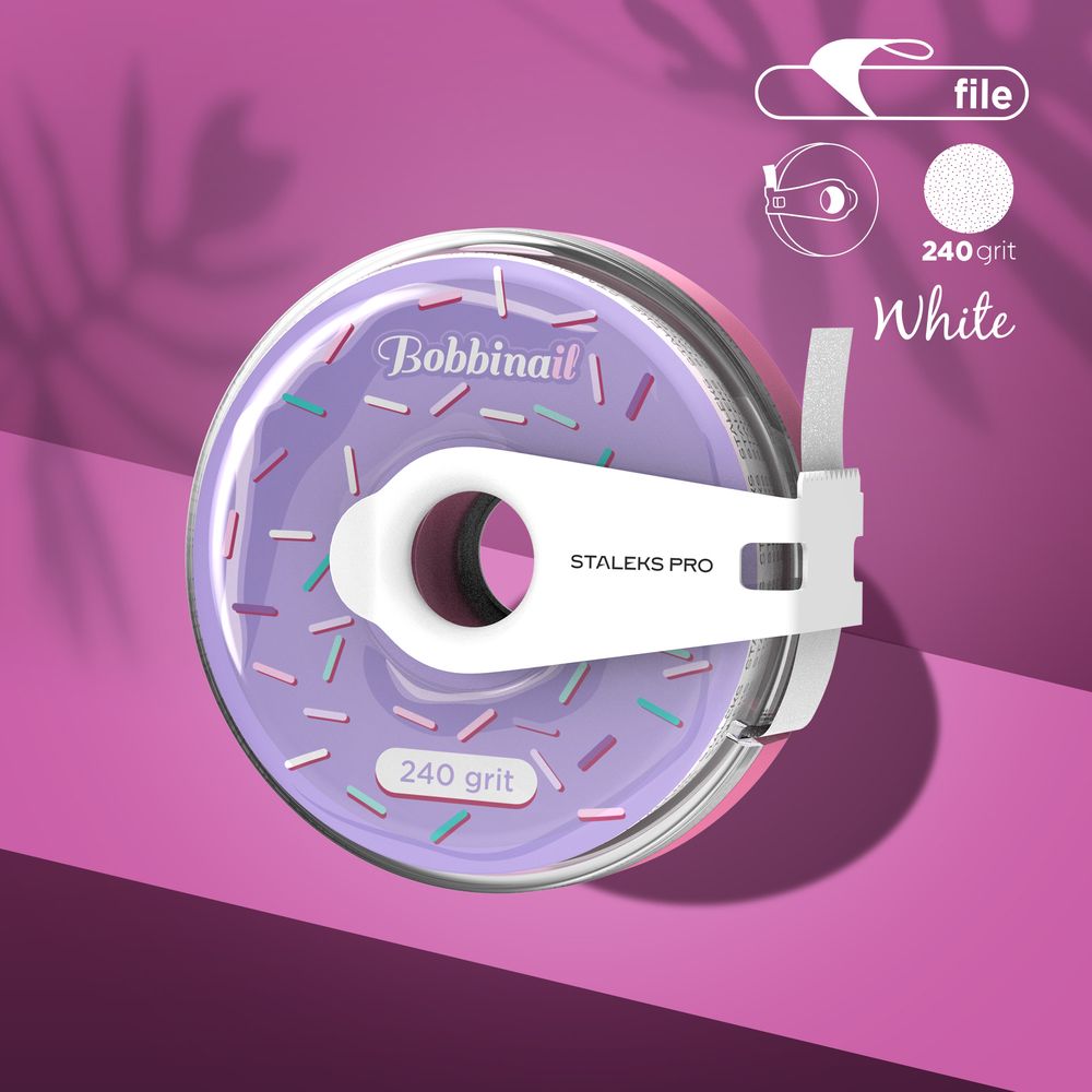 STALEKS AT-240w — Disposable white abrasive tape EXPERT 240 grit in a plastic case — official view 1