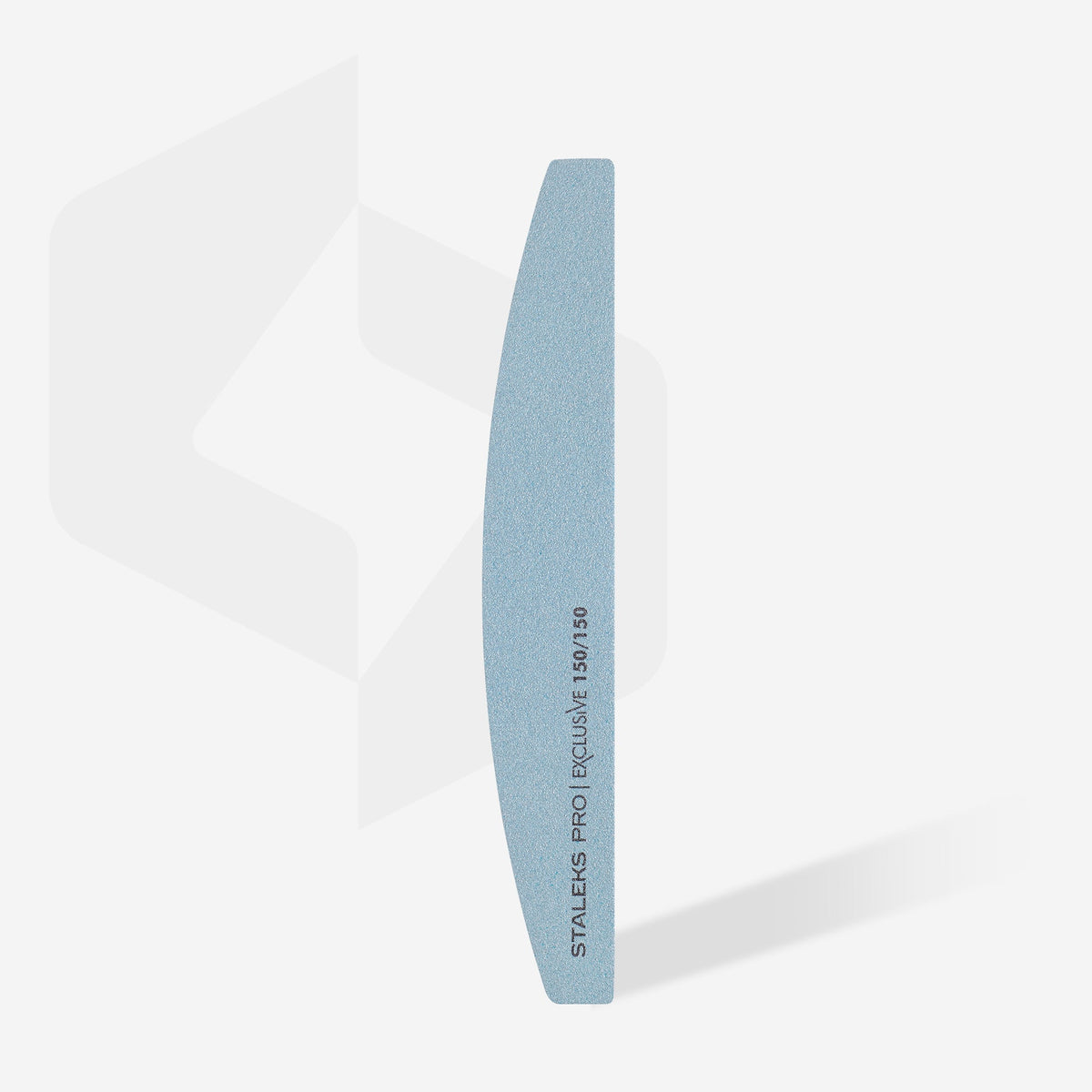 STALEKS EXCLUSIVE NFX-42/9 crescent nail file, 150/150 grit — full file view