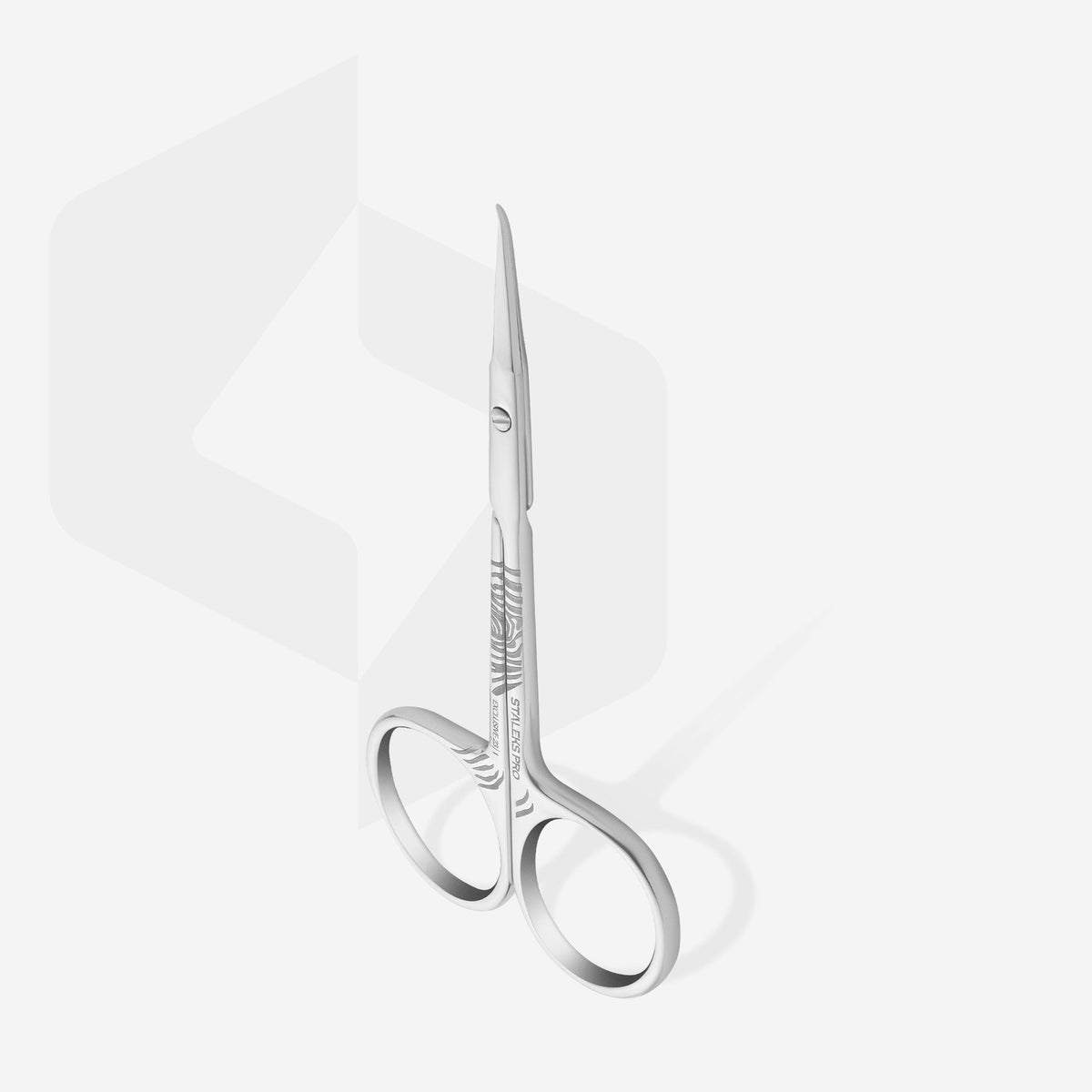 STALEKS EXCLUSIVE SX-23/1z Zebra cuticle scissors — angled view showing Zebra engraving
