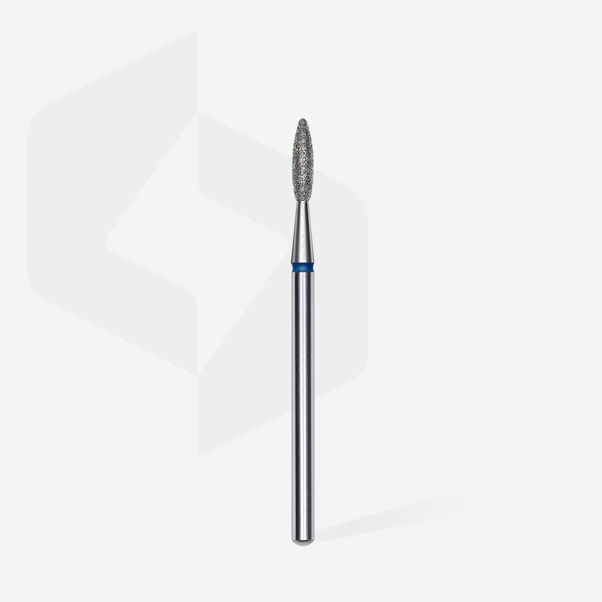 STALEKS FA10B021/8 — Diamond nail drill bit flame blue EXPERT head diameter 2,1 mm / working part 8 mm — official view 2