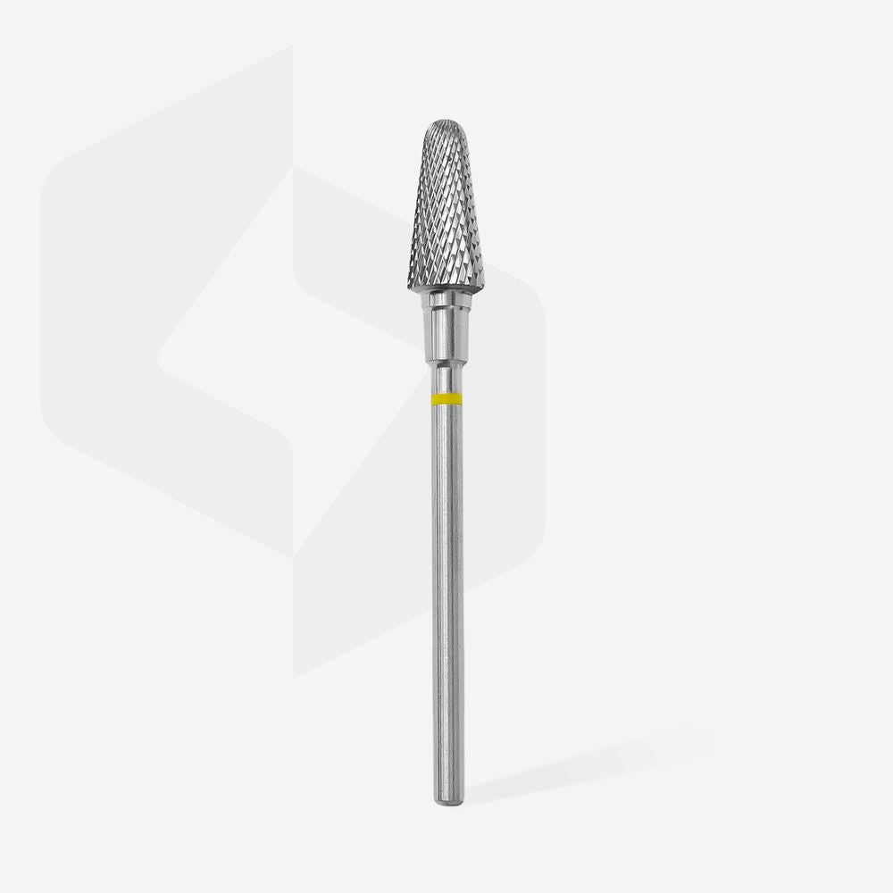 STALEKS FT70Y060/14 — Carbide nail drill bit frustum yellow head EXPERT diameter 6 mm / working part 14 mm — full-tool view