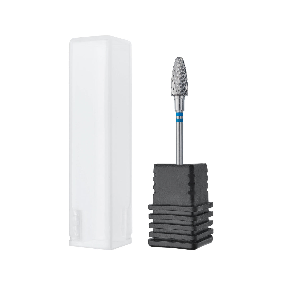 STALEKS FT91B060/14 — Carbide nail drill bit for left-handed users corn blue EXPERT diameter 6 mm / working part 14 mm — single-bit case