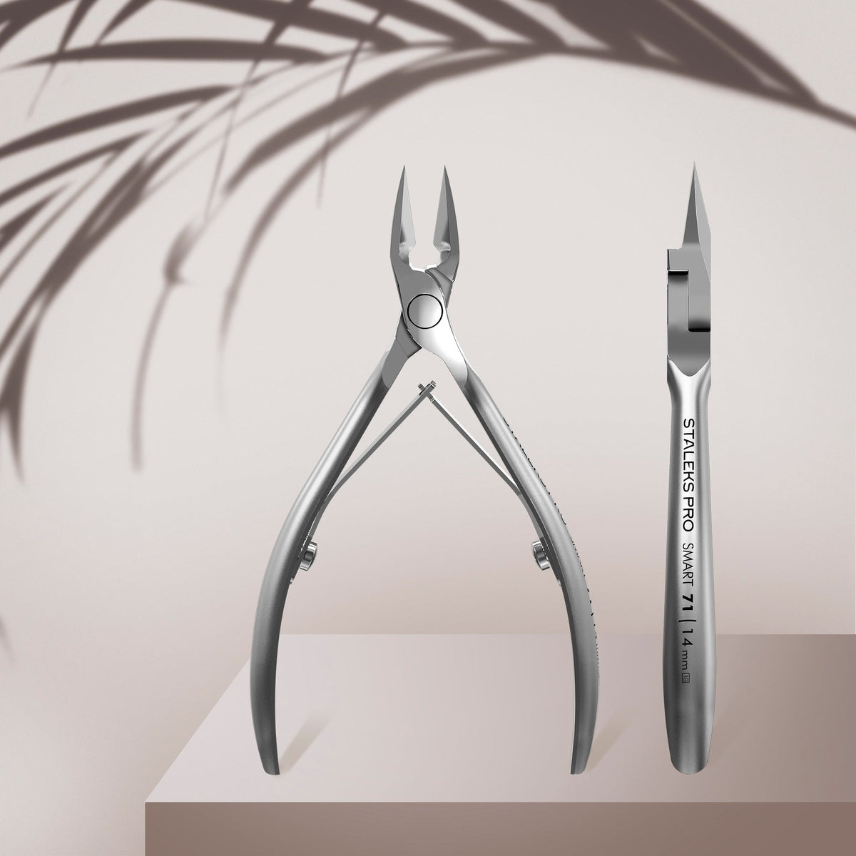 STALEKS NS-71-14 — Professional nippers for ingrown toenails SMART 71 14 mm — front and side views