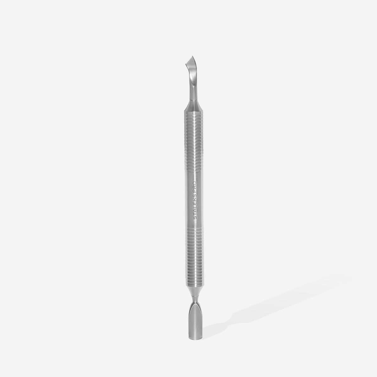 STALEKS PE-100/4.2 — Hollow manicure pusher EXPERT 100 TYPE 4.2 (rounded narrow pusher and bent blade) — official view 3
