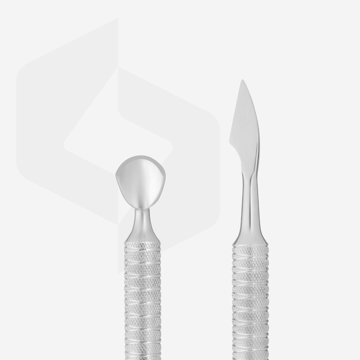 STALEKS PE-52/2 — Cuticle pusher Staleks Pro Expert 52 Type 2 (curved rounded pusher and hatchet) — official view 2