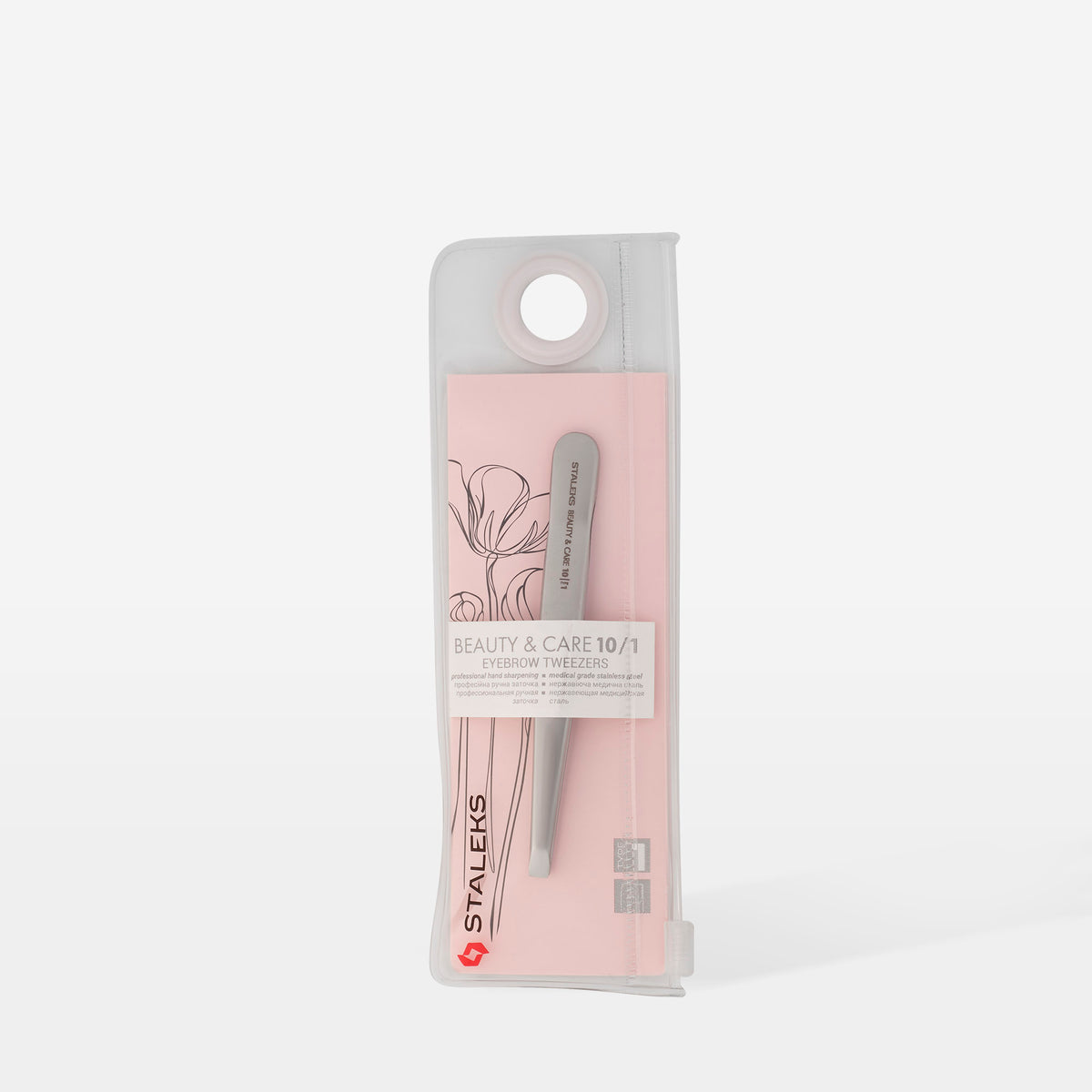 STALEKS TBC-10/1 — Eyebrow tweezers BEAUTY & CARE 10 TYPE 1 (wide straight) — official view 4