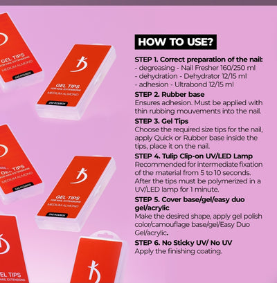 Gel tips for nail extension Medium Ballerina, 240 pcs/pack image 2