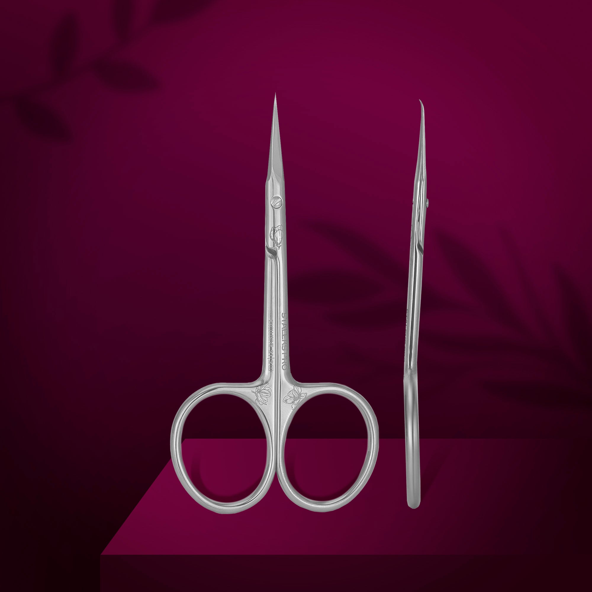 SX-21/2m EXCLUZIVE Professional cuticle scissors with hook: magnolia