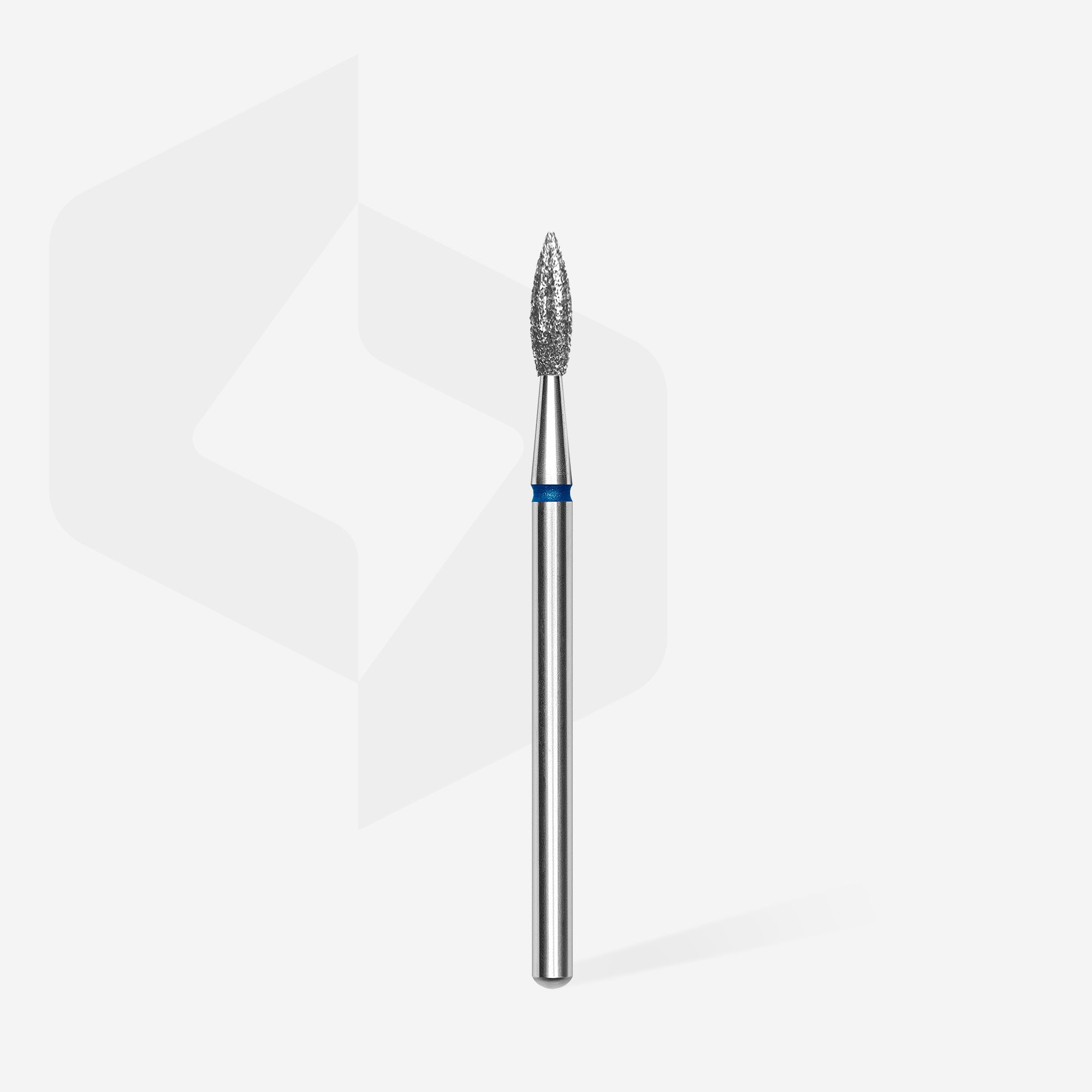 Diamond nail drill bit pointed flame blue EXPERT head diameter 2.3 mm / working part 8 mm