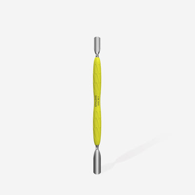 Manicure pusher Gummy with silicone handle UNIQ 10 TYPE 1 (rounded wide and rounded narrow pusher) 