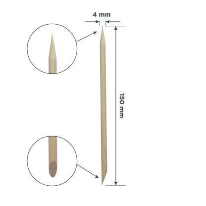 Orange stick EXPERT wooden 150 mm (100 pcs)