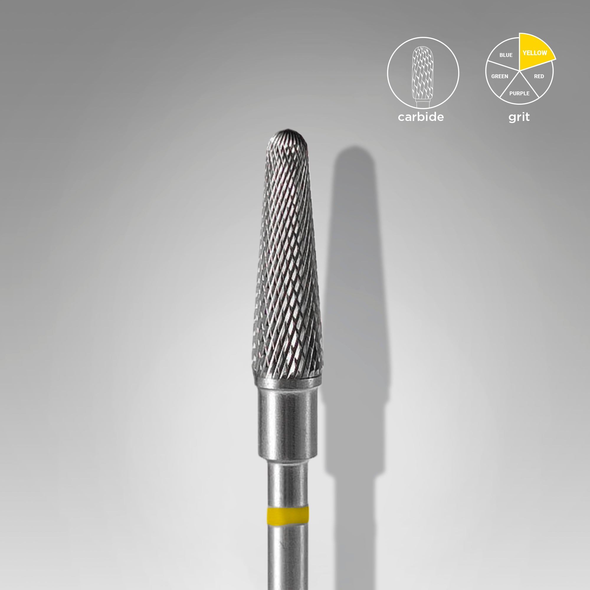 Carbide nail drill bit frustum yellow head EXPERT diameter 4 mm / working part 13 mm