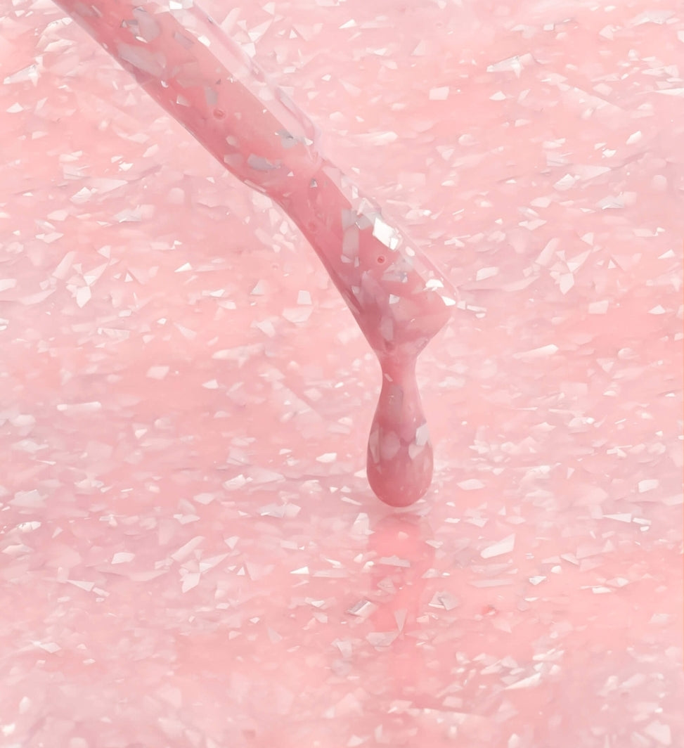 04 Cover Base gel Flake 7 ml, Pink-beige image 1