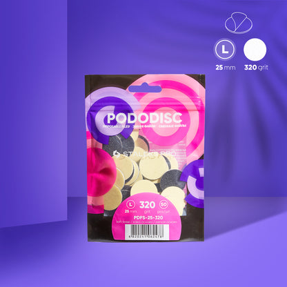 PDFS-25-320  50 pcs  Disposable files on a soft base for pedicure disc image 0