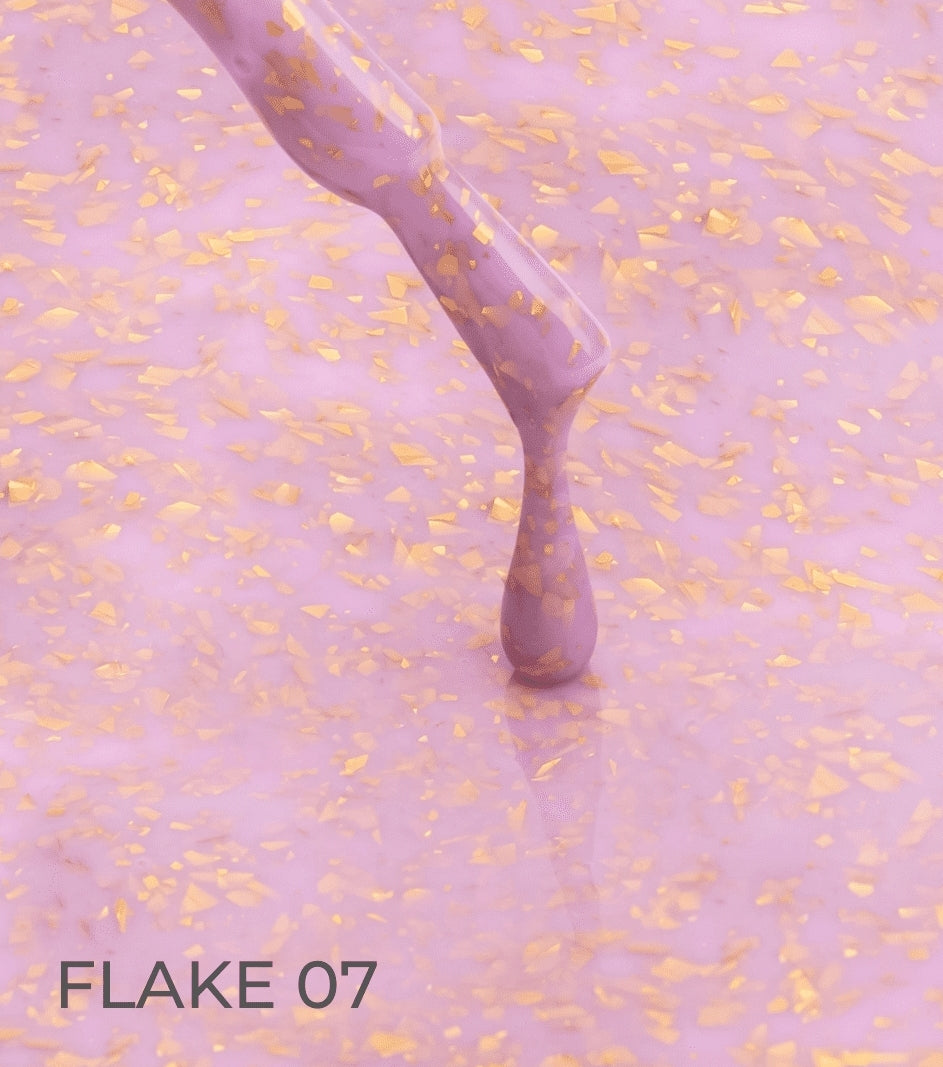 07 Cover base gel Flake 7 ml, Milky Lilac image 1