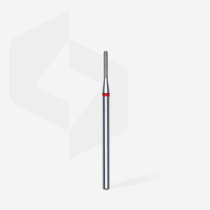 Diamond nail drill bit rounded cylinder red EXPERT head diameter 1.4 mm / working part 8 mm