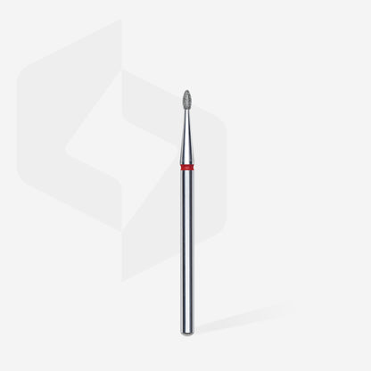 Diamond nail drill bit rounded bud red EXPERT head diameter 1.6 mm / working part 3.4 mm